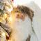 Glitzhome® 4FT Oversized Christmas Woodland Santa with 5FT Lighted Flocked Artificial Christmas Tree
